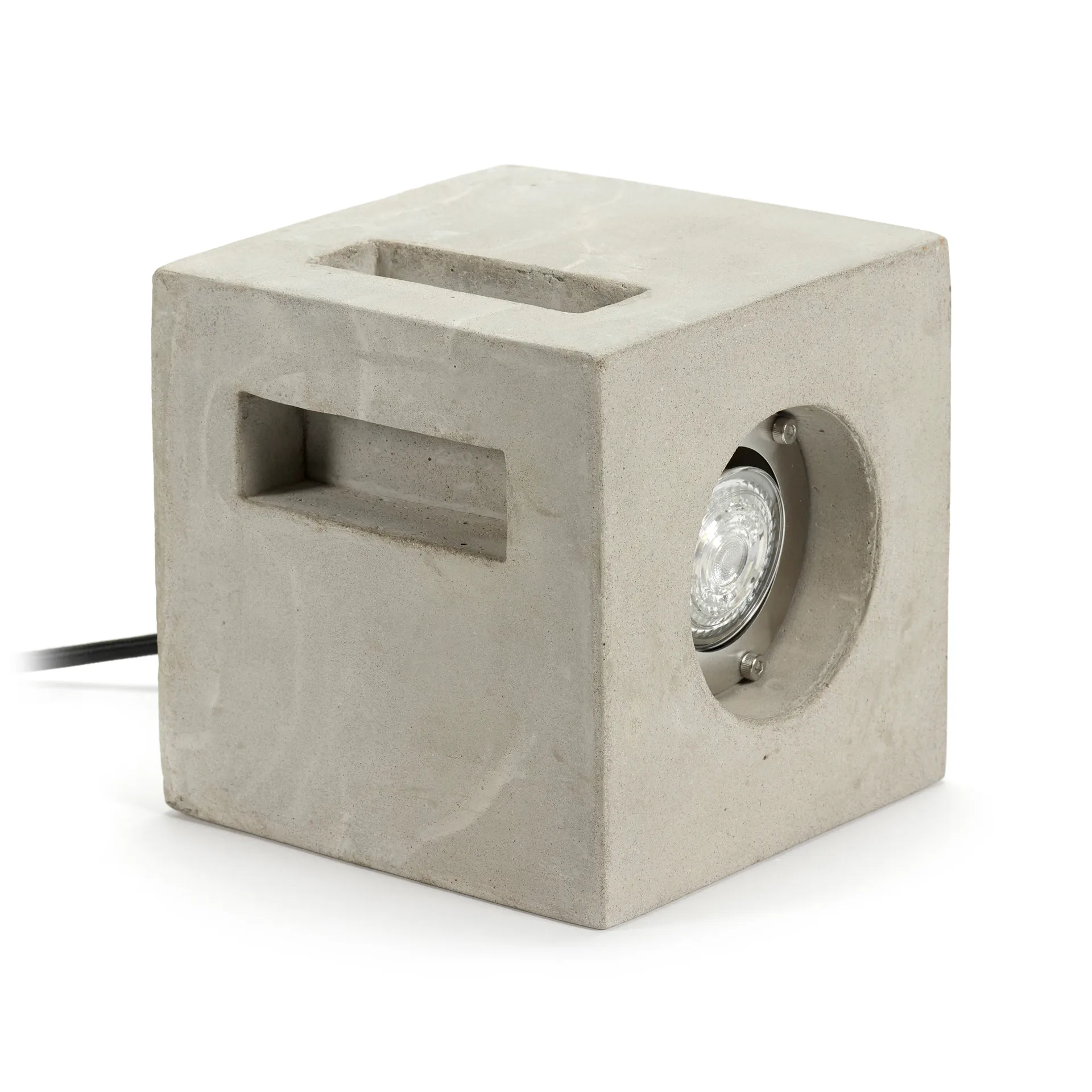 Lampada da pavimento Cube 15x15 cm, Cemento Serax