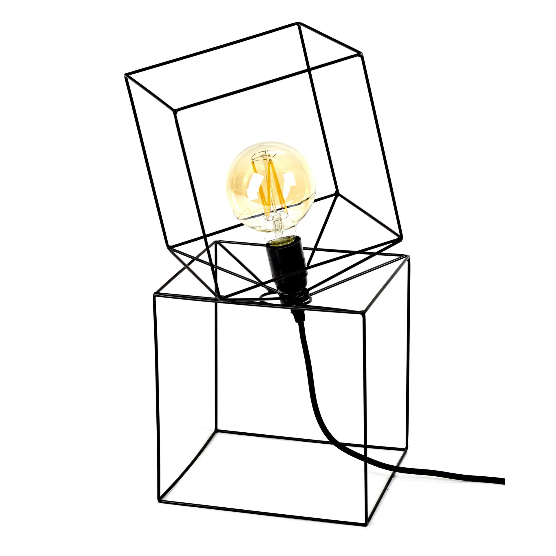 Lampada da tavolo Trompe l'oeil, nero Serax