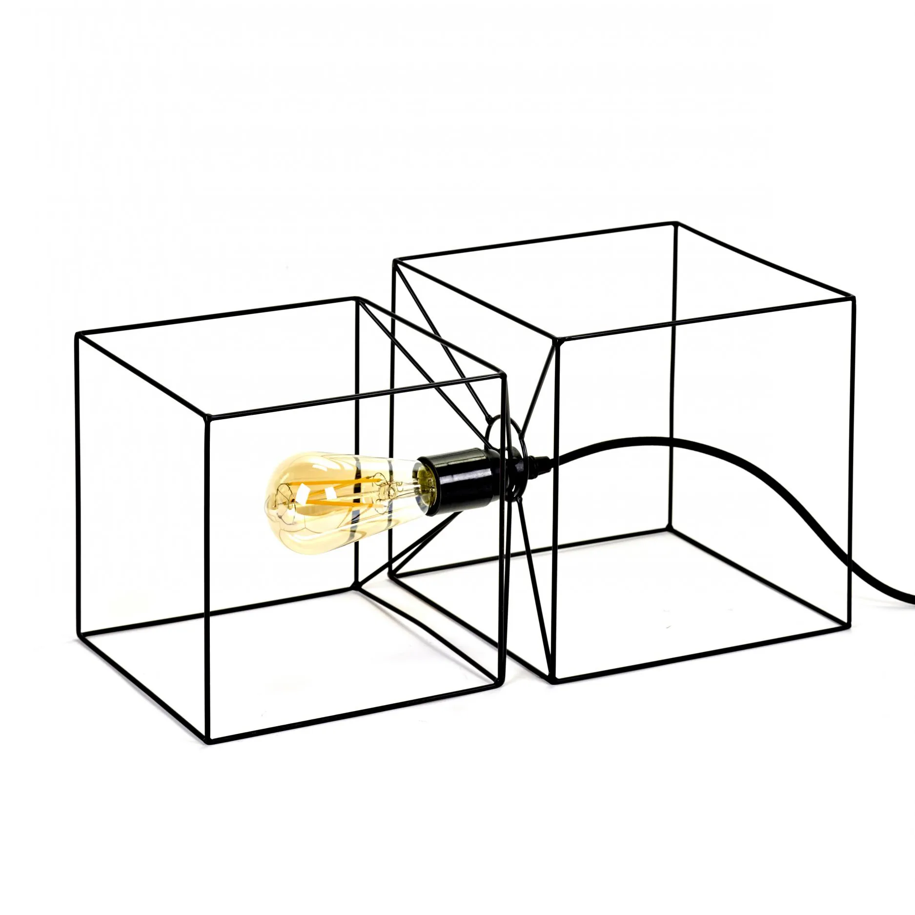 Lampada da tavolo Trompe l'oeil, nero Serax