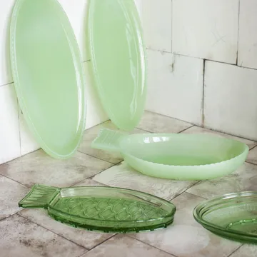 Piattino da portata Fish & Fish 14x26 cm - jadeite green - Serax