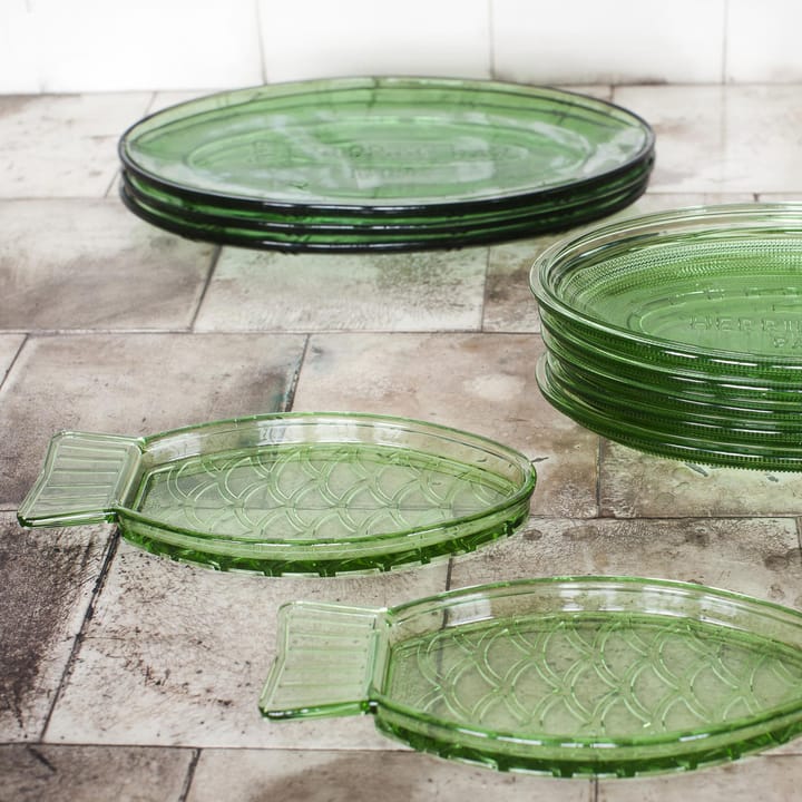 Piattino ovale Fish & Fish 17x31 cm, verde Serax