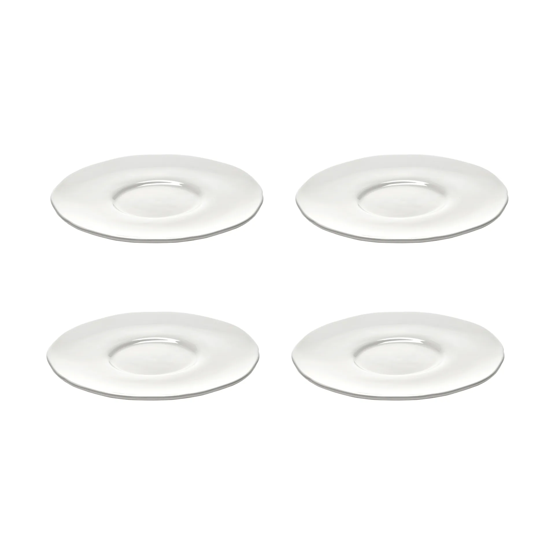 Piattino per tazza da caffè Silhouette Ø12,7 cm confezione da 4, Bianco Serax