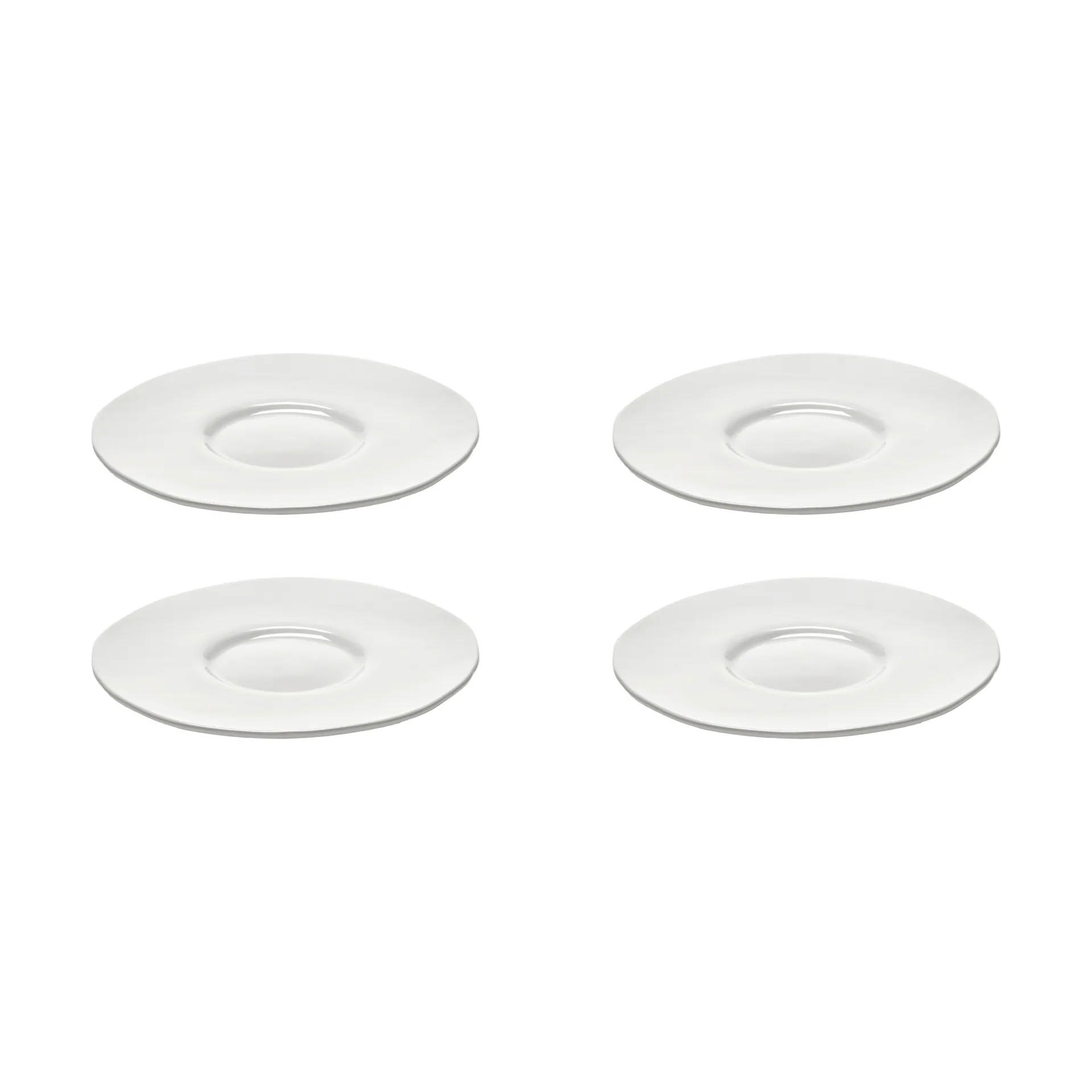 Piattino per tazzina da espresso Silhouette Ø10,3 cm confezione da 4, Bianco Serax