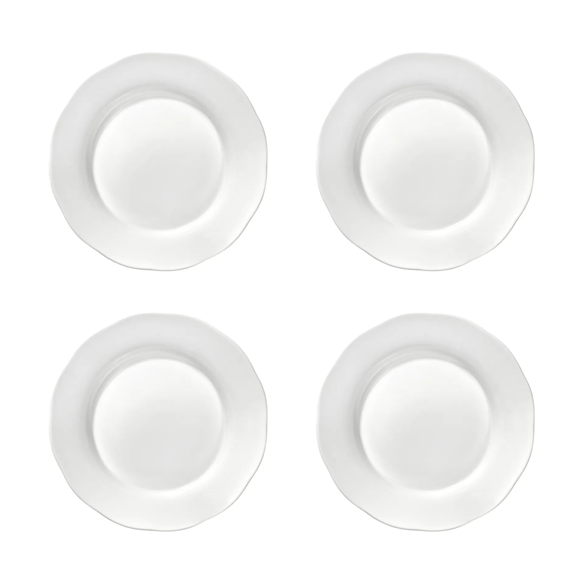 Piatto fondo laterale Silhouette L Ø18,5 cm confezione da 4, Bianco Serax