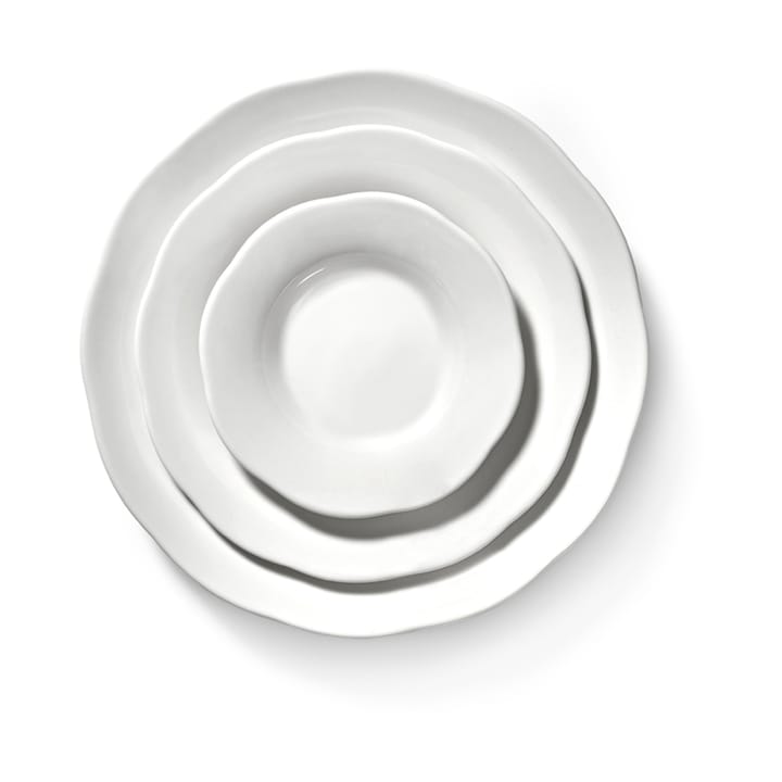 Piatto fondo laterale Silhouette L Ø18,5 cm confezione da 4, Bianco Serax