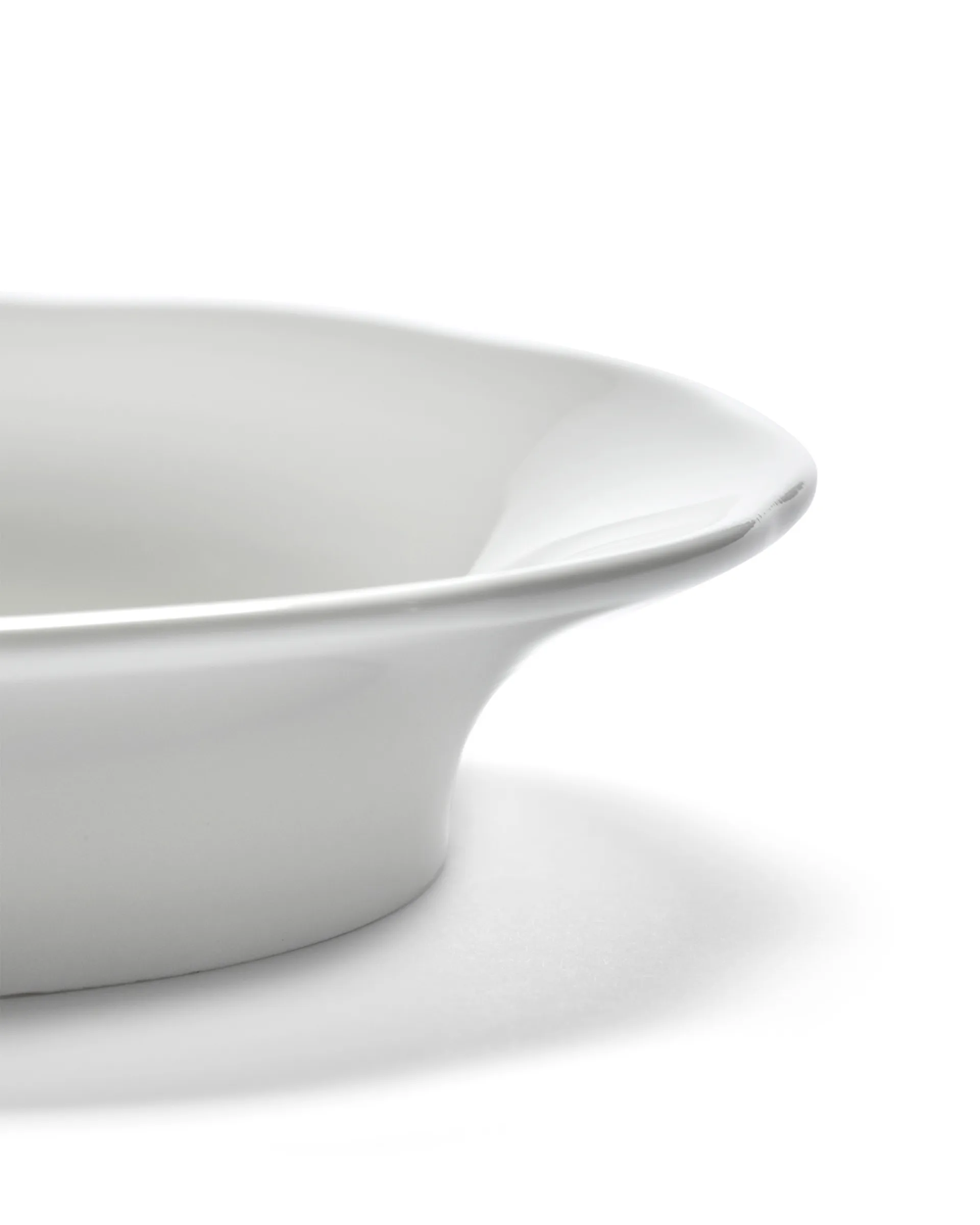 Piatto fondo laterale Silhouette M Ø15 cm confezione da 4, Bianco Serax