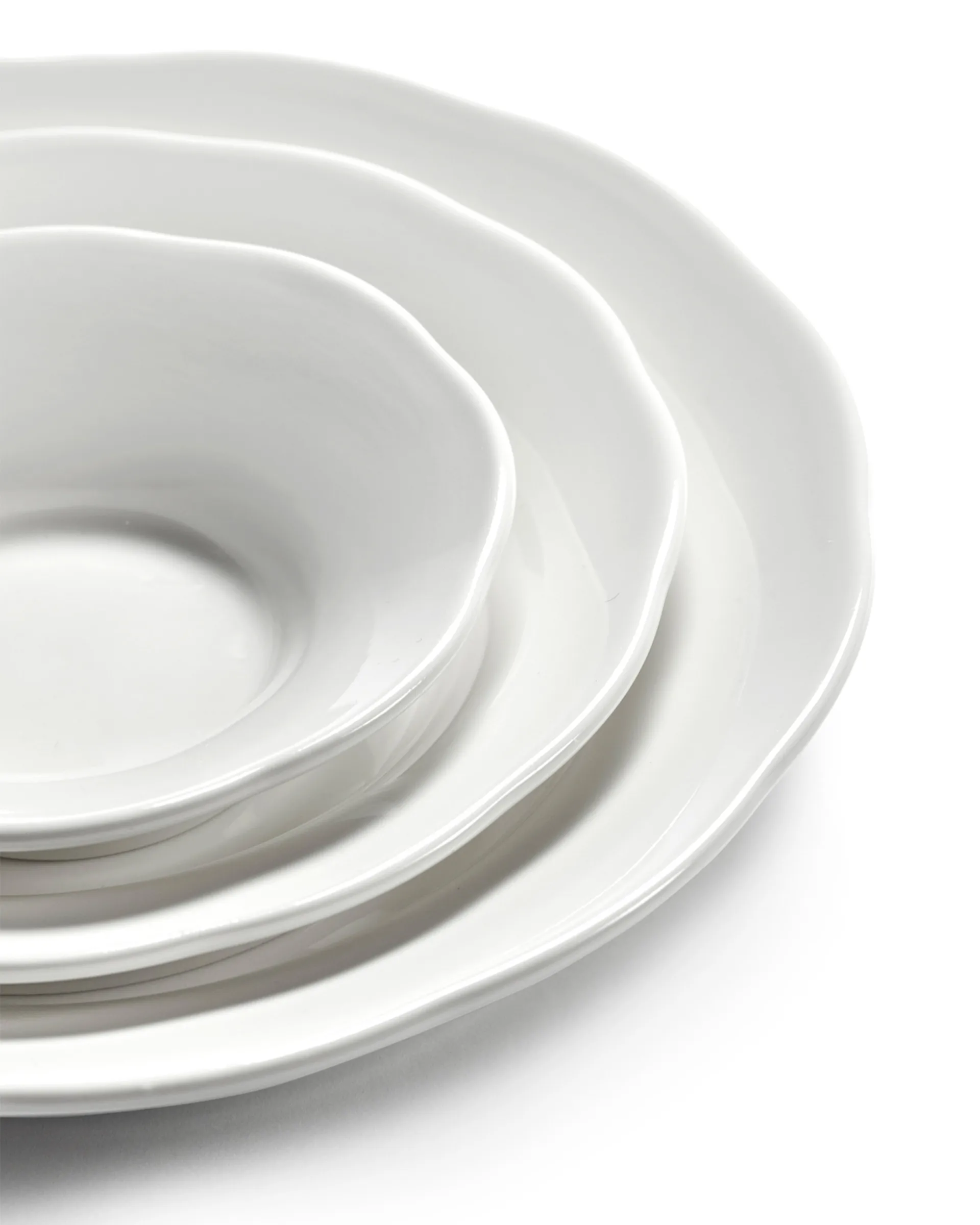 Piatto fondo laterale Silhouette S Ø10,5 cm confezione da 4, Bianco Serax