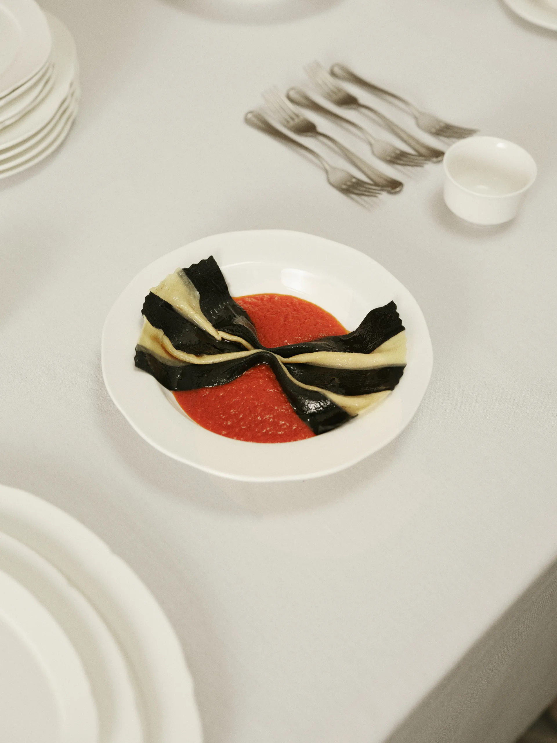 Piatto fondo Silhouette L Ø27 cm confezione da 4, Bianco Serax