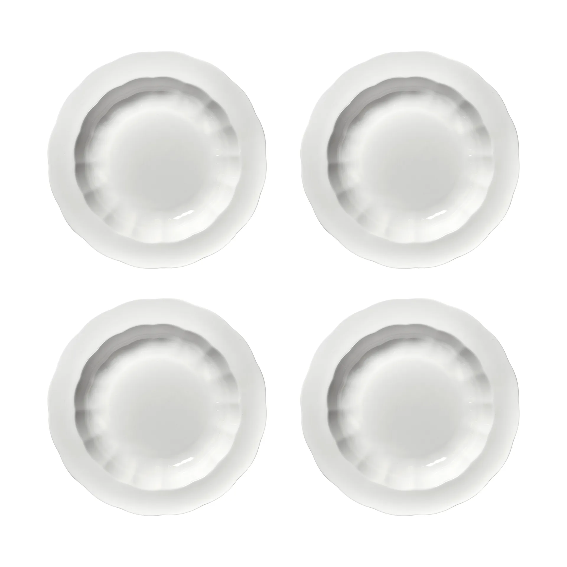 Piatto fondo Silhouette M Ø23,7 cm confezione da 4, Bianco Serax