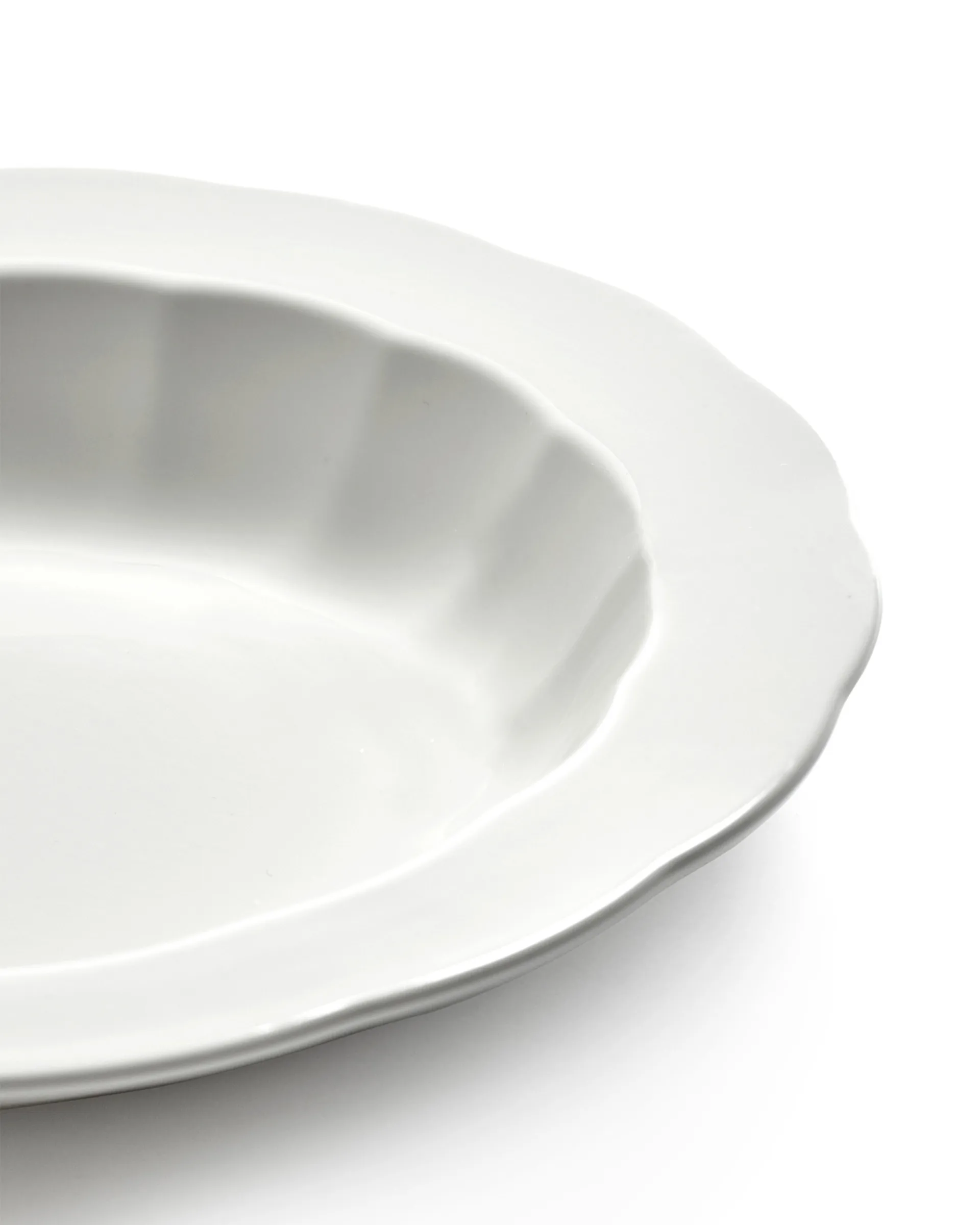 Piatto fondo Silhouette M Ø23,7 cm confezione da 4, Bianco Serax