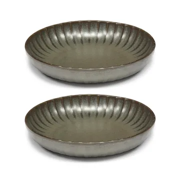 Piatto Inku high L Ø 23 cm, confezione da 2 - Verde - Serax