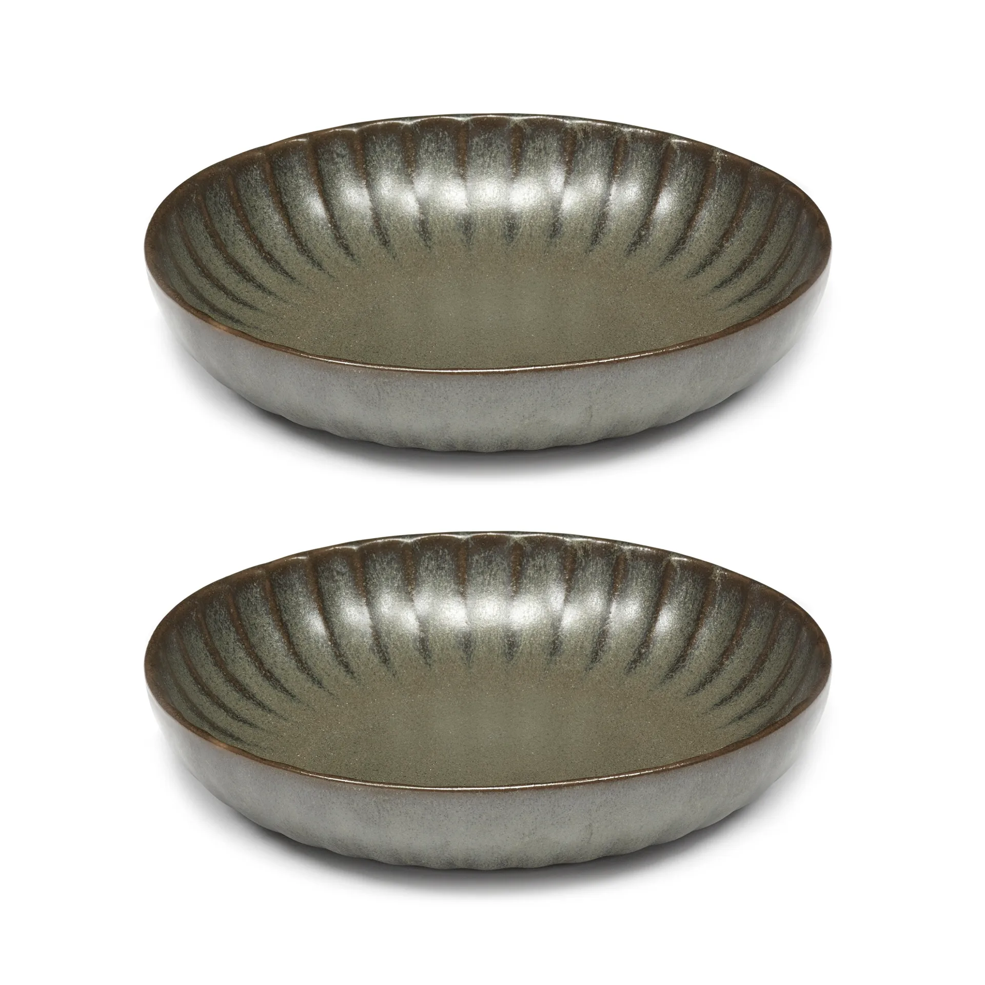 Piatto Inku S Ø 19 cm, confezione da 2, Verde Serax