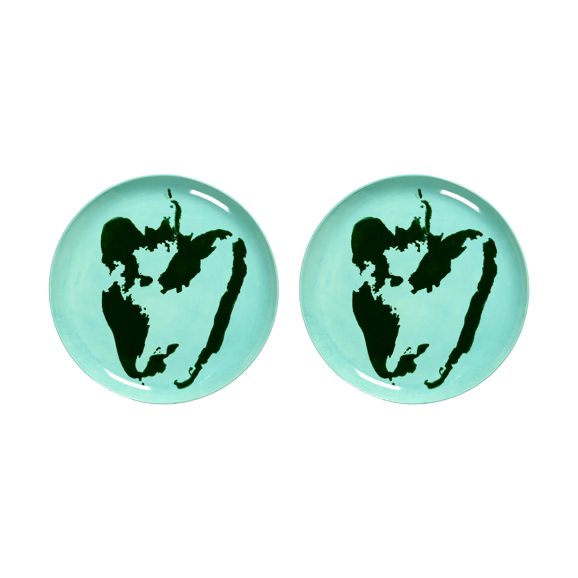 Piatto Ottolenghi Feast L Ø26,5 cm confezione da 2, Azure-pepper green Serax