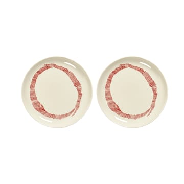 Piatto Ottolenghi Feast S Ø19 cm confezione da 2 - White stripes-red - Serax