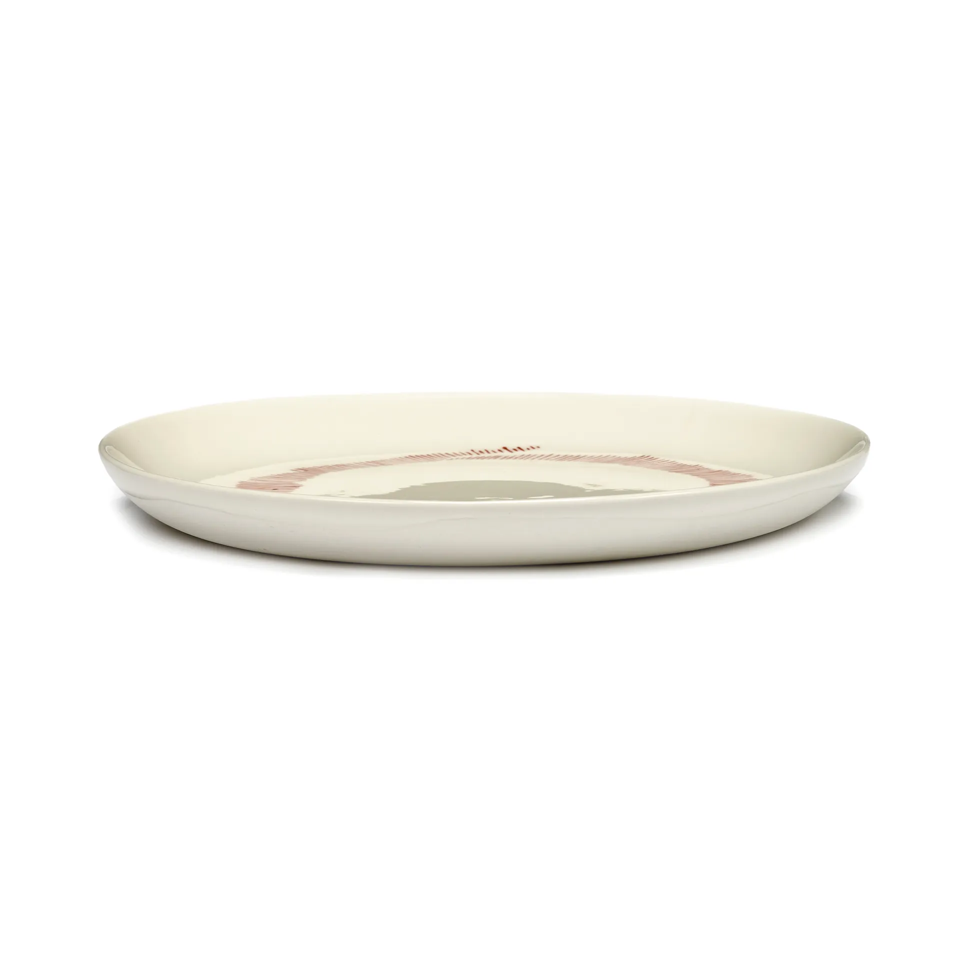 Piatto Ottolenghi Feast S Ø19 cm confezione da 2, White stripes-red Serax
