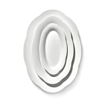 Piatto ovale fondo Silhouette L 21x30 cm confezione da 2 - Bianco - Serax