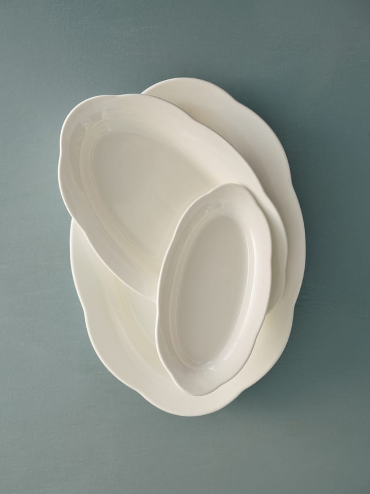 Piatto ovale fondo Silhouette M 15x24,5 cm confezione da 2, Bianco Serax