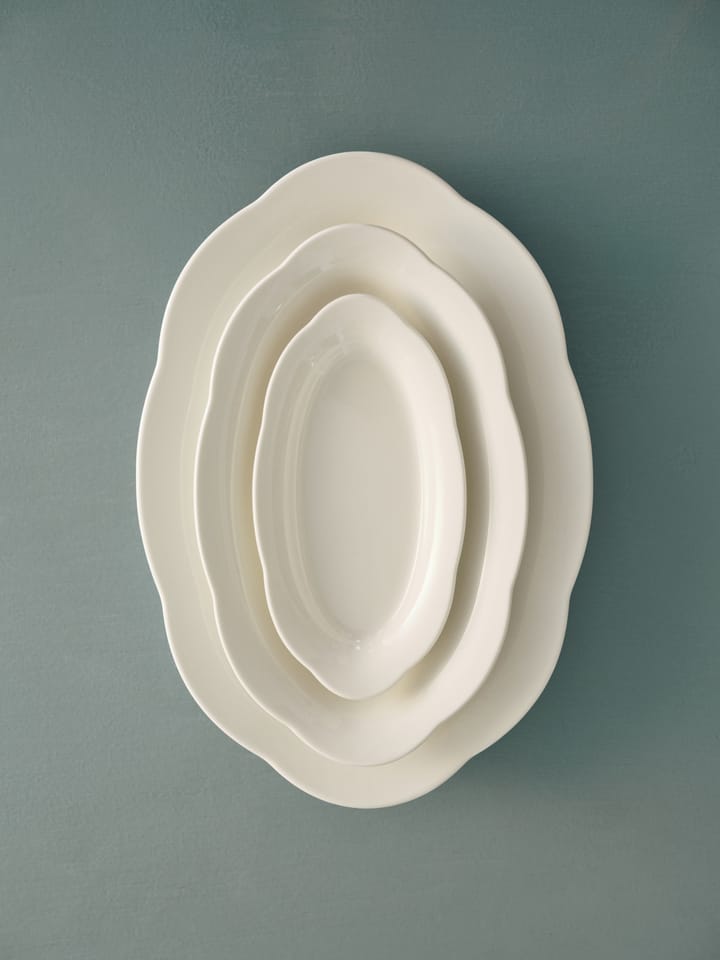 Piatto ovale fondo Silhouette M 15x24,5 cm confezione da 2, Bianco Serax