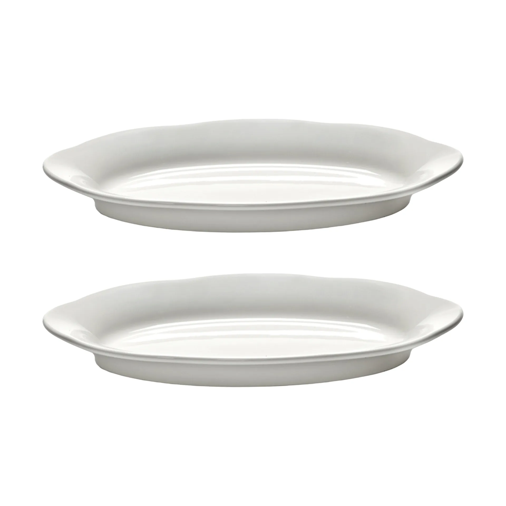 Piatto ovale fondo Silhouette S 10x18,5 cm confezione da 2, Bianco Serax