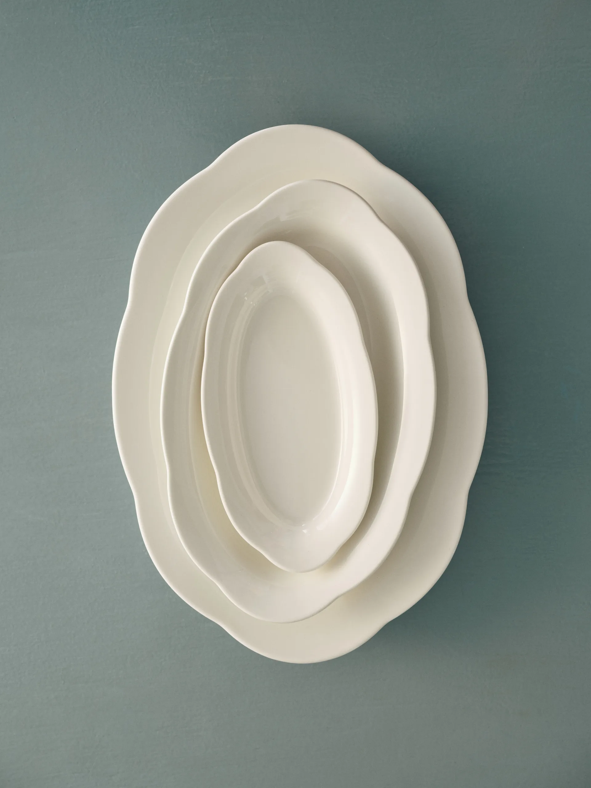 Piatto ovale fondo Silhouette S 10x18,5 cm confezione da 2, Bianco Serax