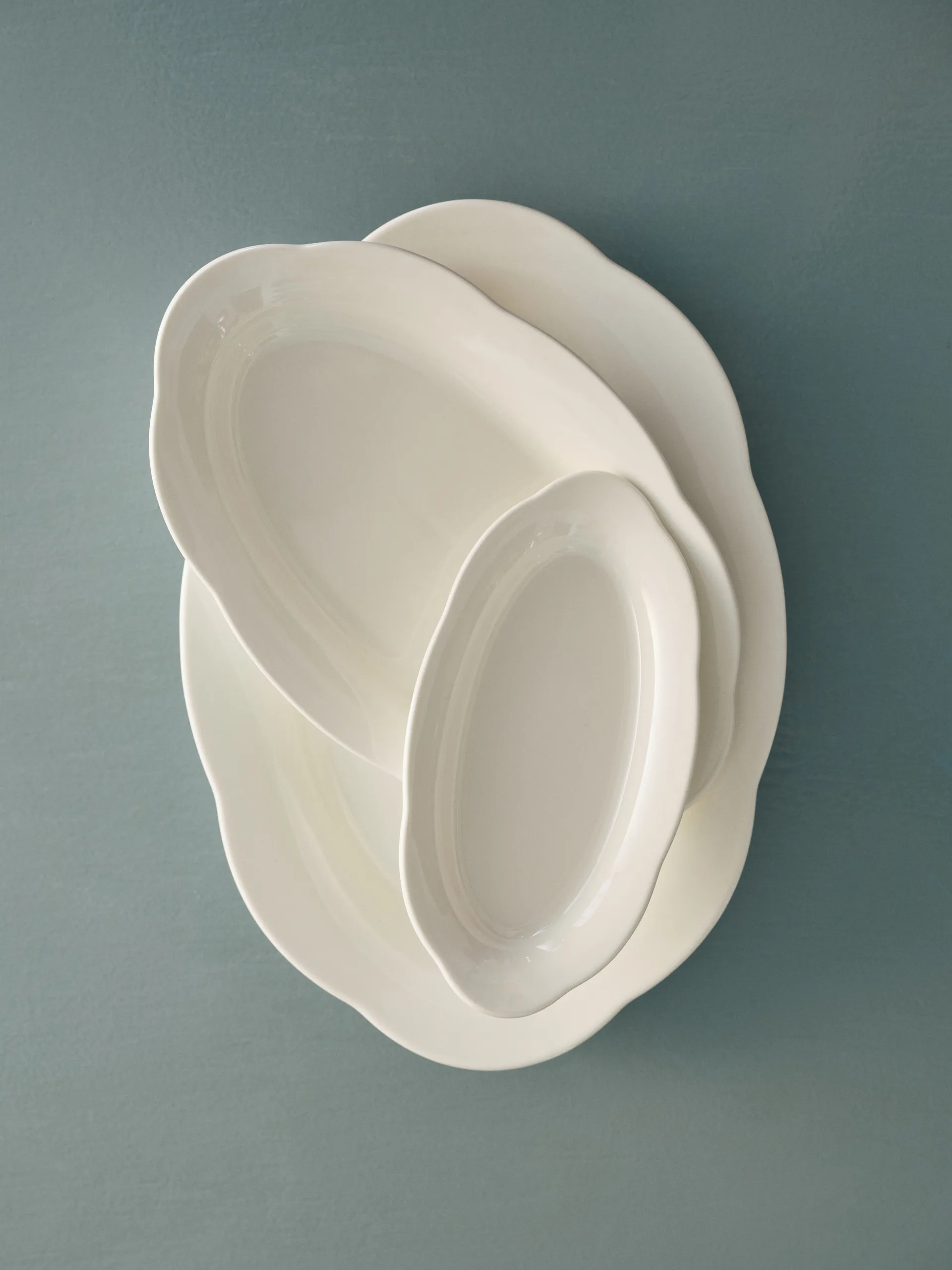 Piatto ovale fondo Silhouette S 10x18,5 cm confezione da 2, Bianco Serax