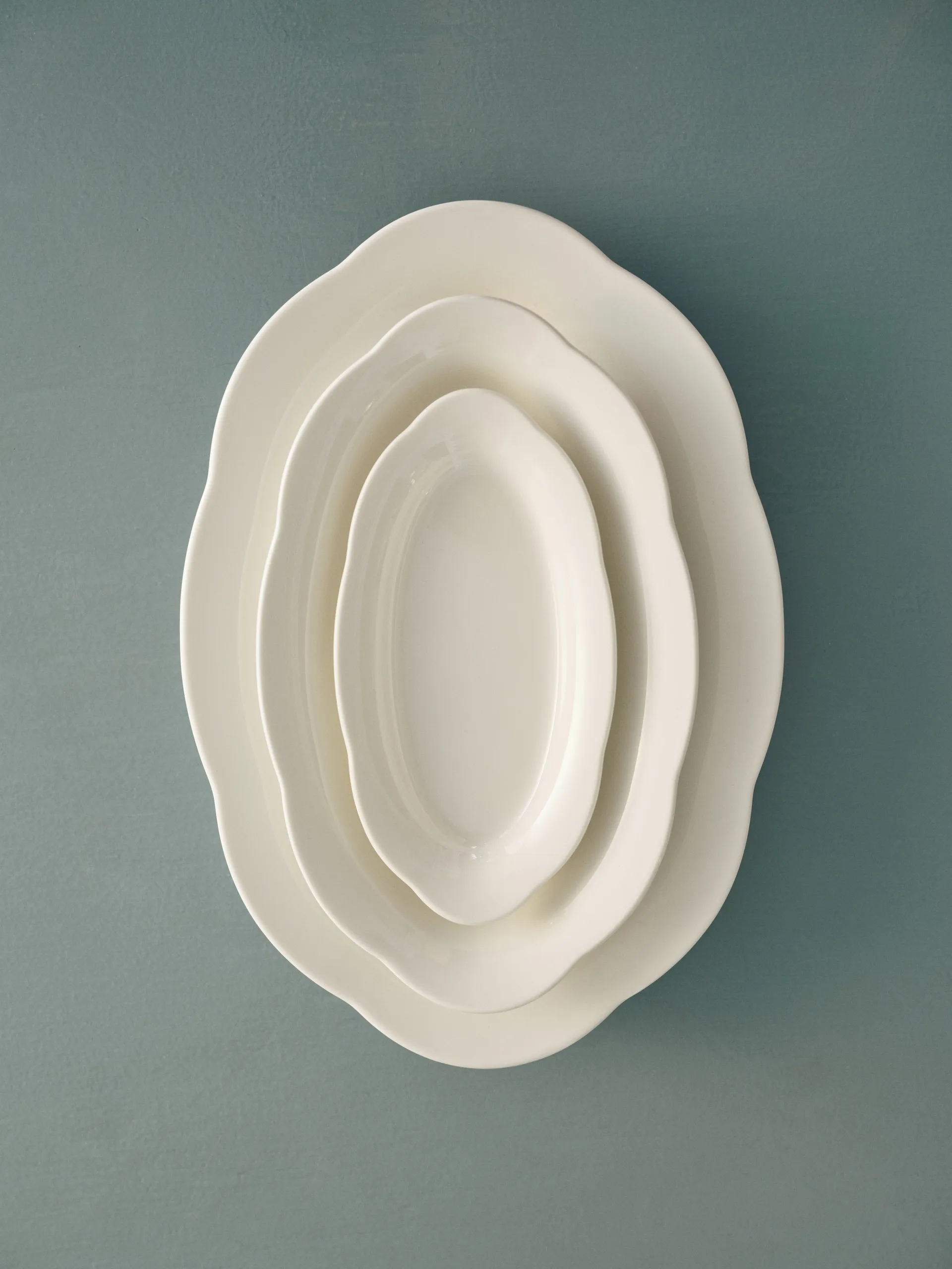 Piatto ovale fondo Silhouette S 10x18,5 cm confezione da 2, Bianco Serax