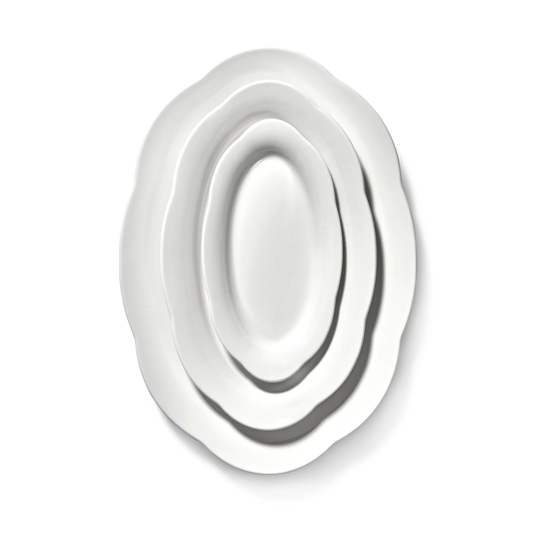 Piatto ovale fondo Silhouette S 10x18,5 cm confezione da 2, Bianco Serax