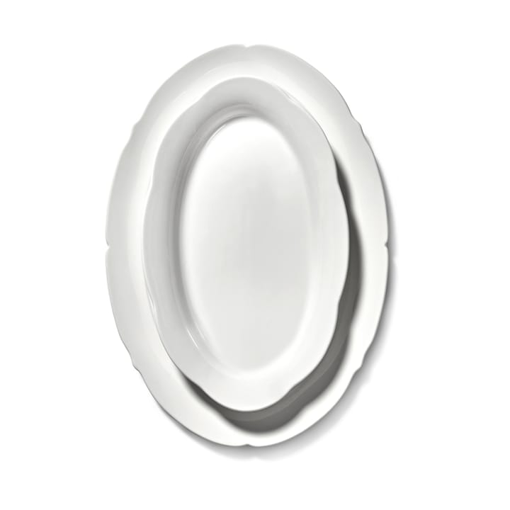 Piatto ovale Silhouette L 21x30 cm confezione da 4, Bianco Serax