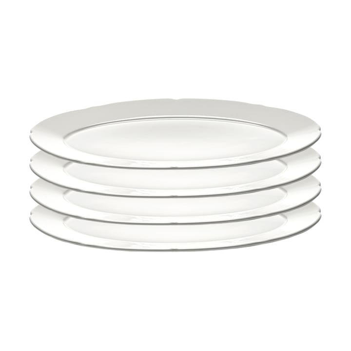 Piatto ovale Silhouette M 15x24,5 cm confezione da 4 - Bianco - Serax