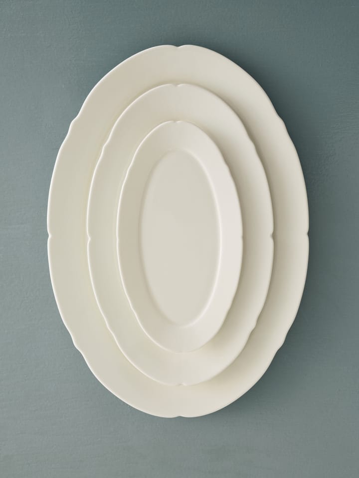 Piatto ovale Silhouette M 15x24,5 cm confezione da 4, Bianco Serax