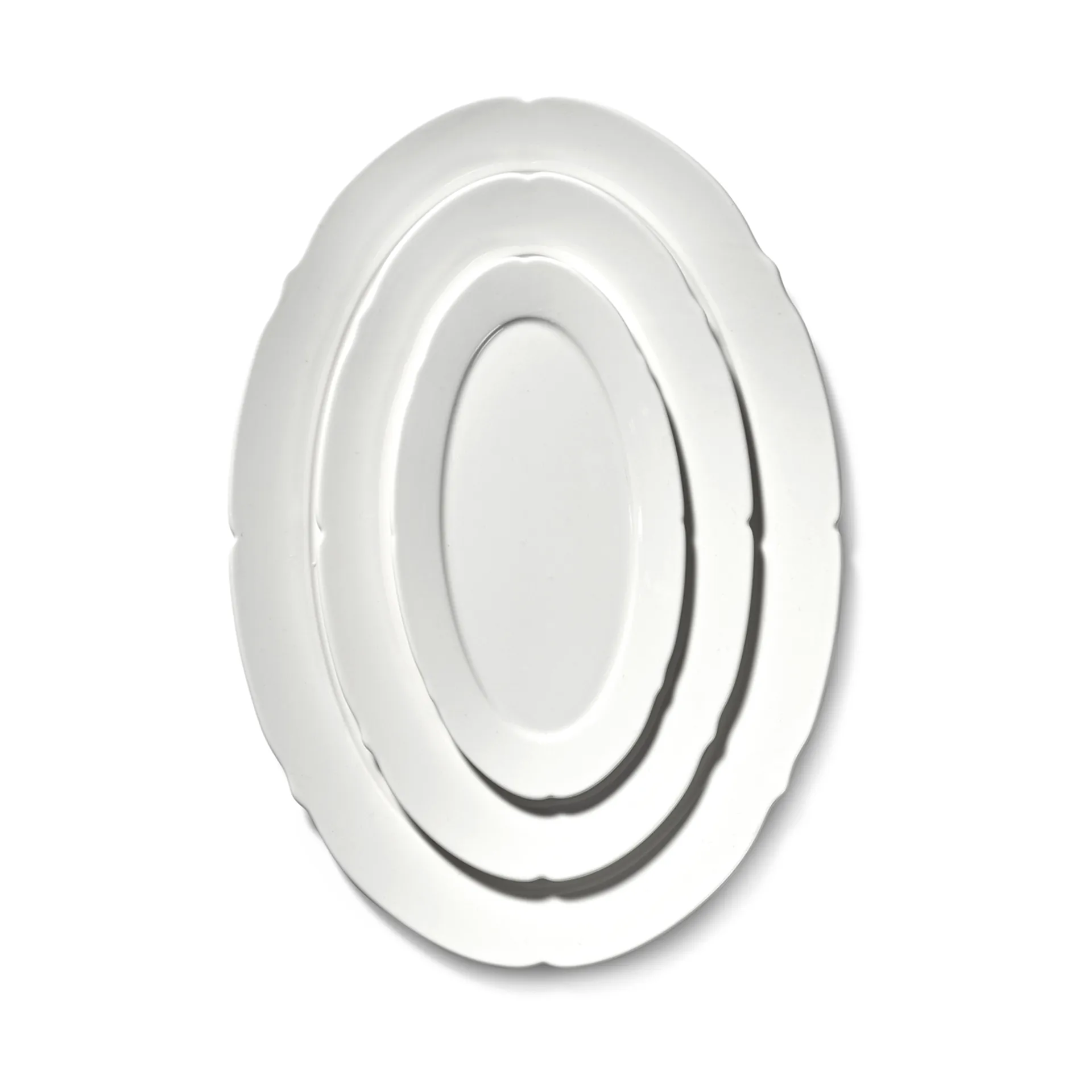 Piatto ovale Silhouette M 15x24,5 cm confezione da 4, Bianco Serax