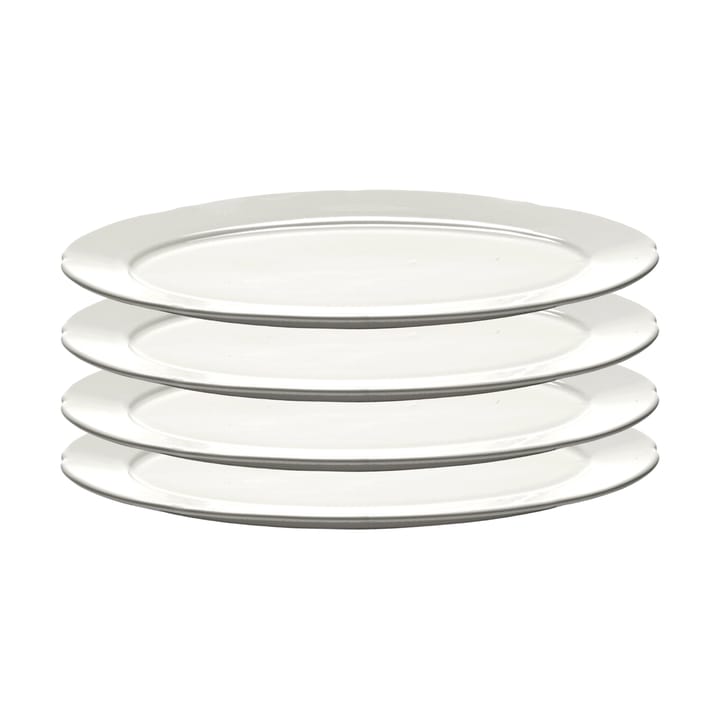 Piatto ovale Silhouette S 10x18,5 cm confezione da 4 - Bianco - Serax