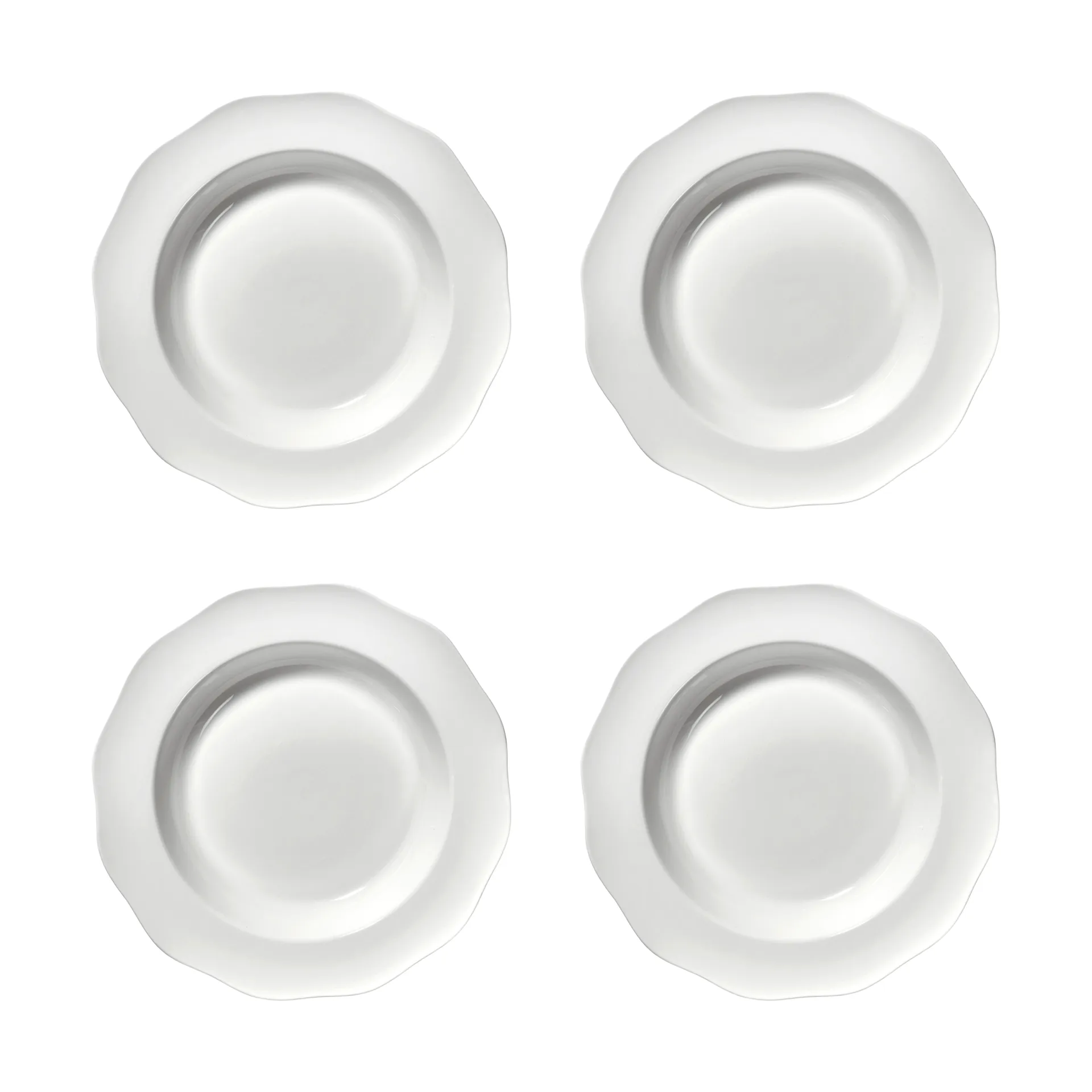Piatto per pasta Silhouette Ø22 cm confezione da 4, Bianco Serax