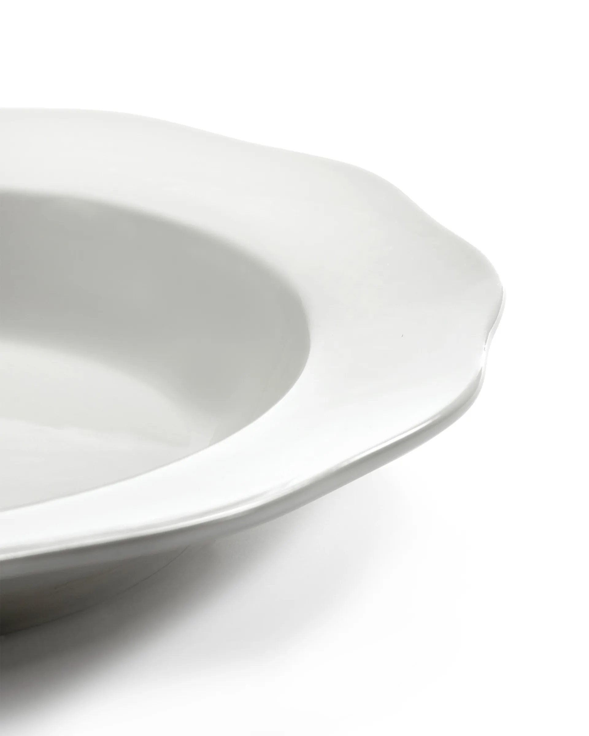 Piatto per pasta Silhouette Ø22 cm confezione da 4, Bianco Serax