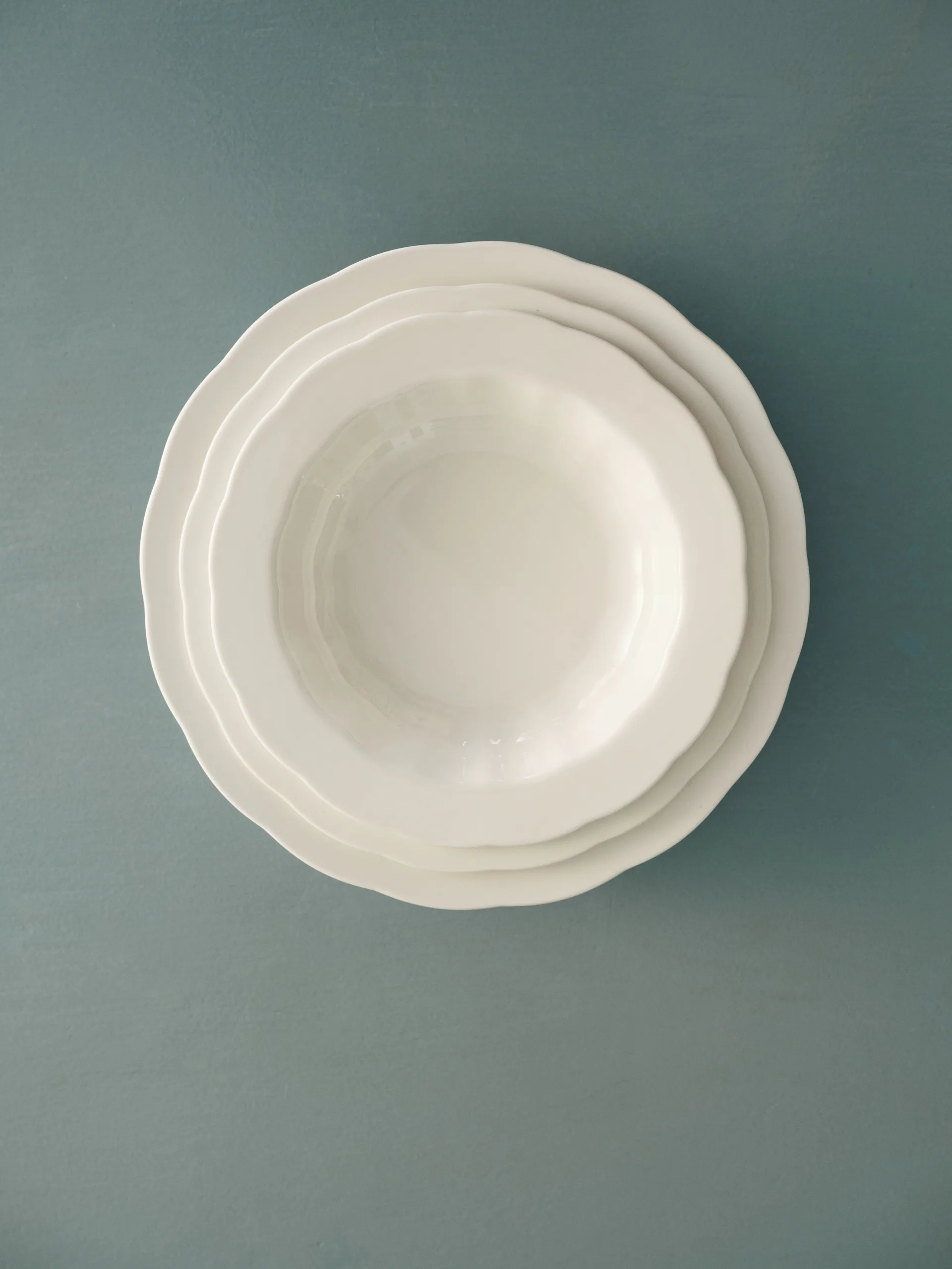 Piatto per pasta Silhouette Ø22 cm confezione da 4, Bianco Serax