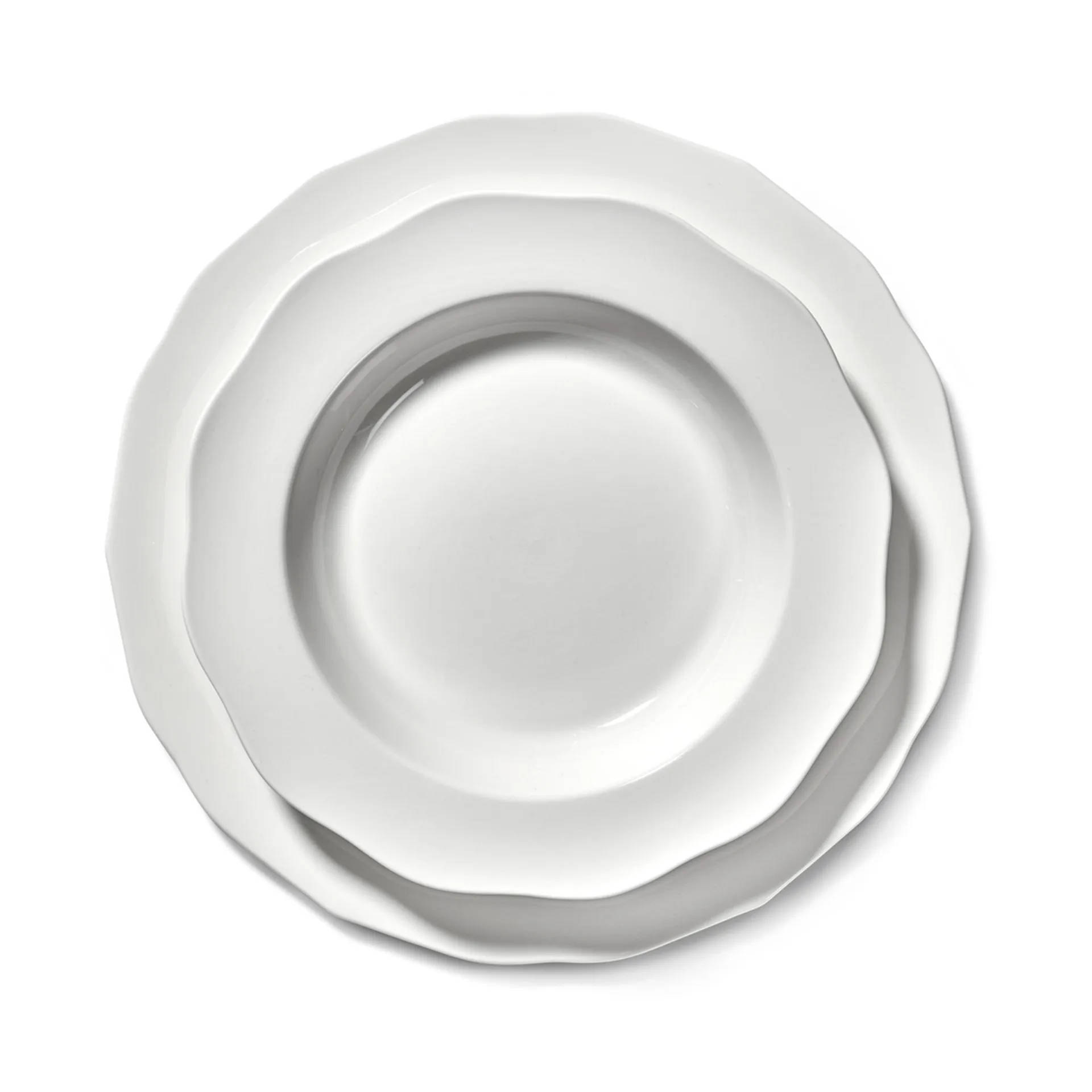 Piatto per pasta Silhouette Ø22 cm confezione da 4, Bianco Serax