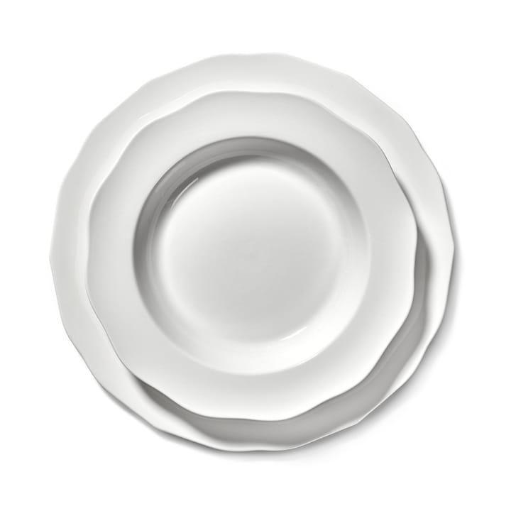 Piatto per pasta Silhouette Ø22 cm confezione da 4, Bianco Serax