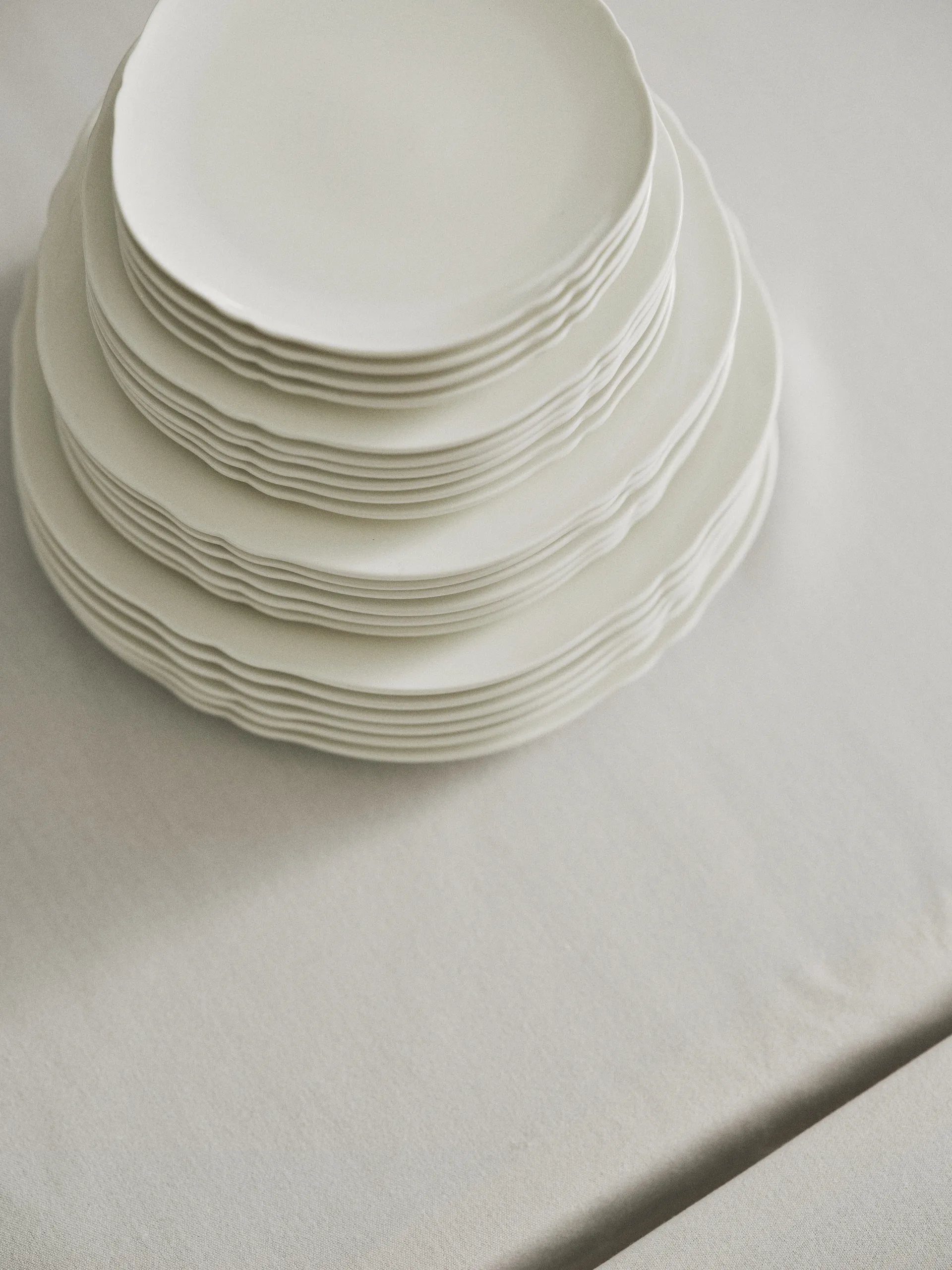 Piatto Silhouette L Ø26 cm confezione da 4, Bianco Serax