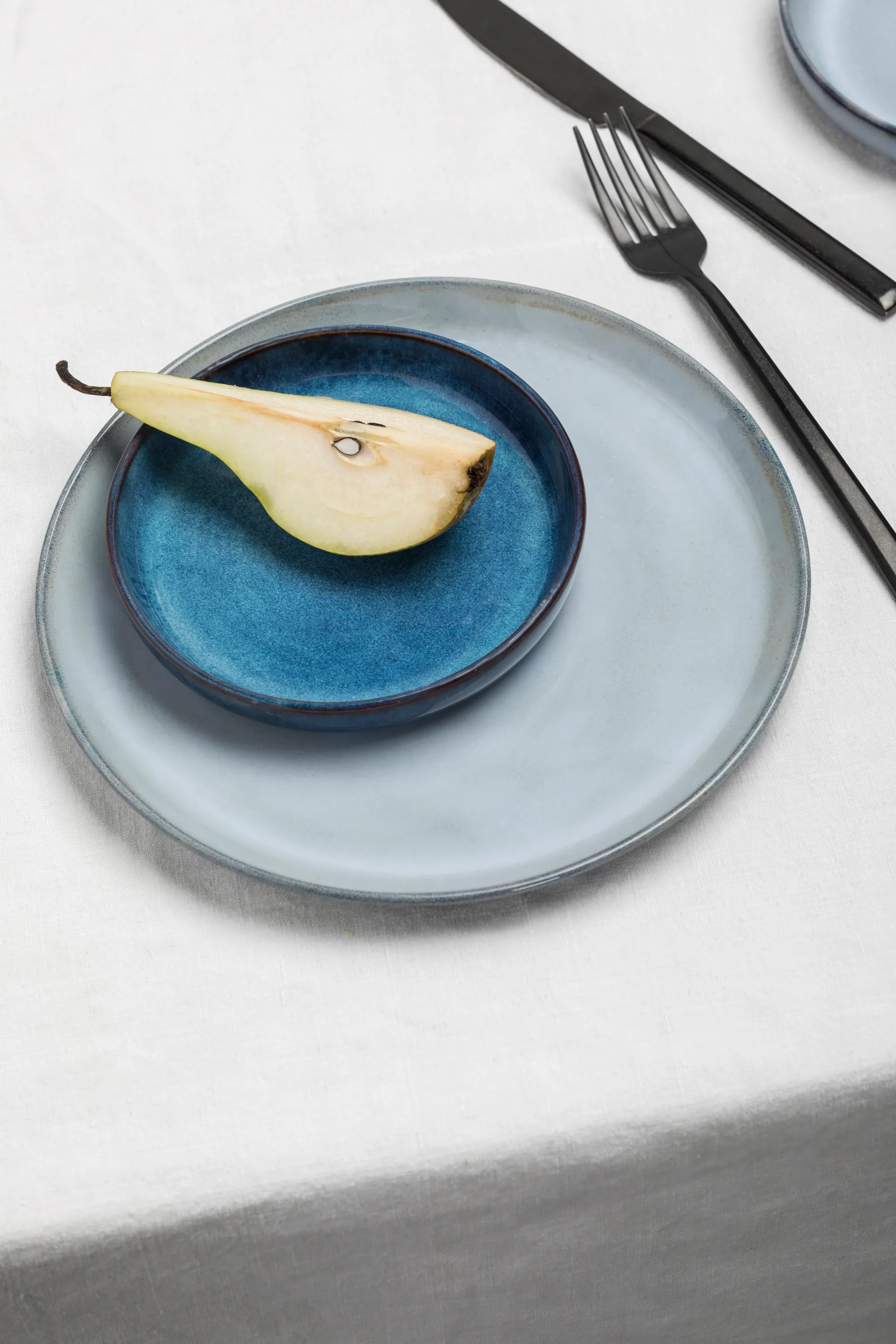 Piatto smaltato M Pure Ø 14,5 cm, Blu scuro Serax