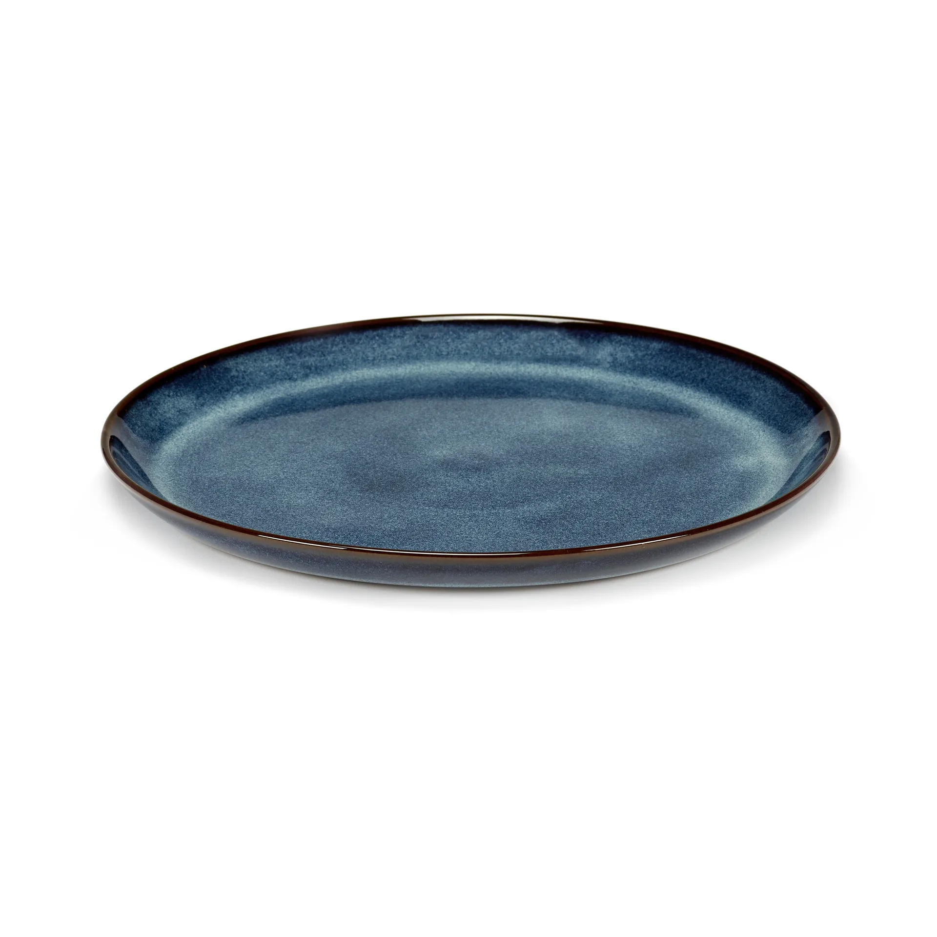 Piatto smaltato M Pure Ø 23,5 cm, Blu scuro Serax