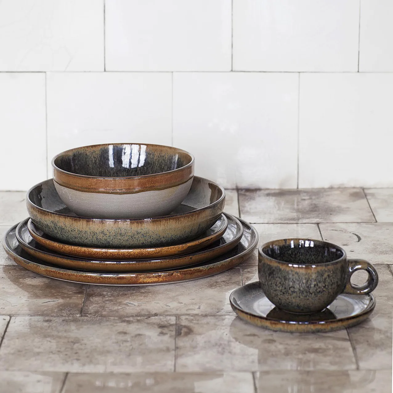 Piatto Surface 27 cm, indi grey Serax