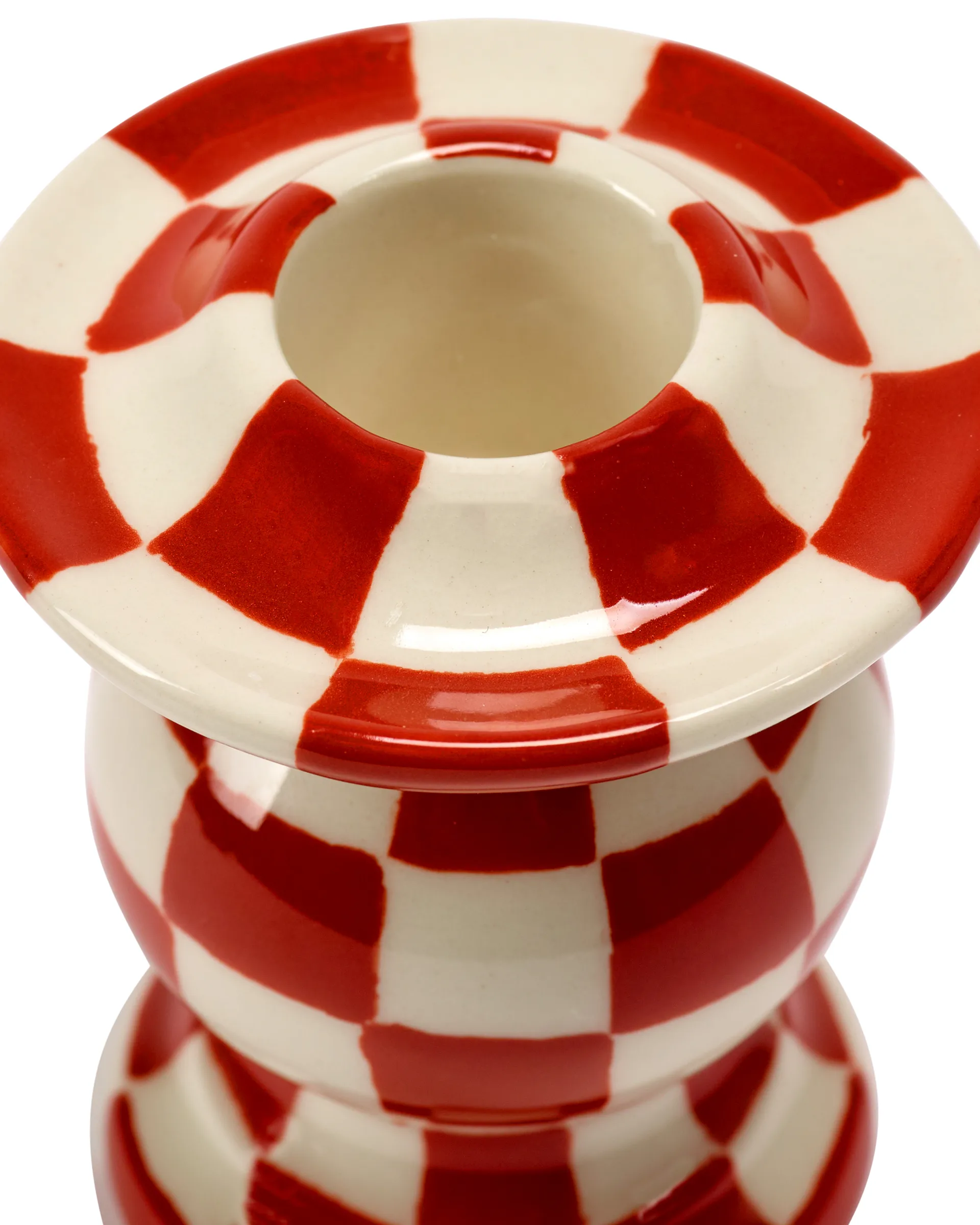 Portacandele Les Objets Mouleversants N°2 , Rosso-Bianco Serax