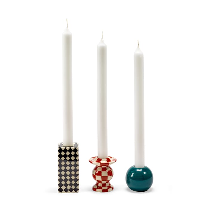 Portacandele Les Objets Mouleversants N°2 , Rosso-Bianco Serax