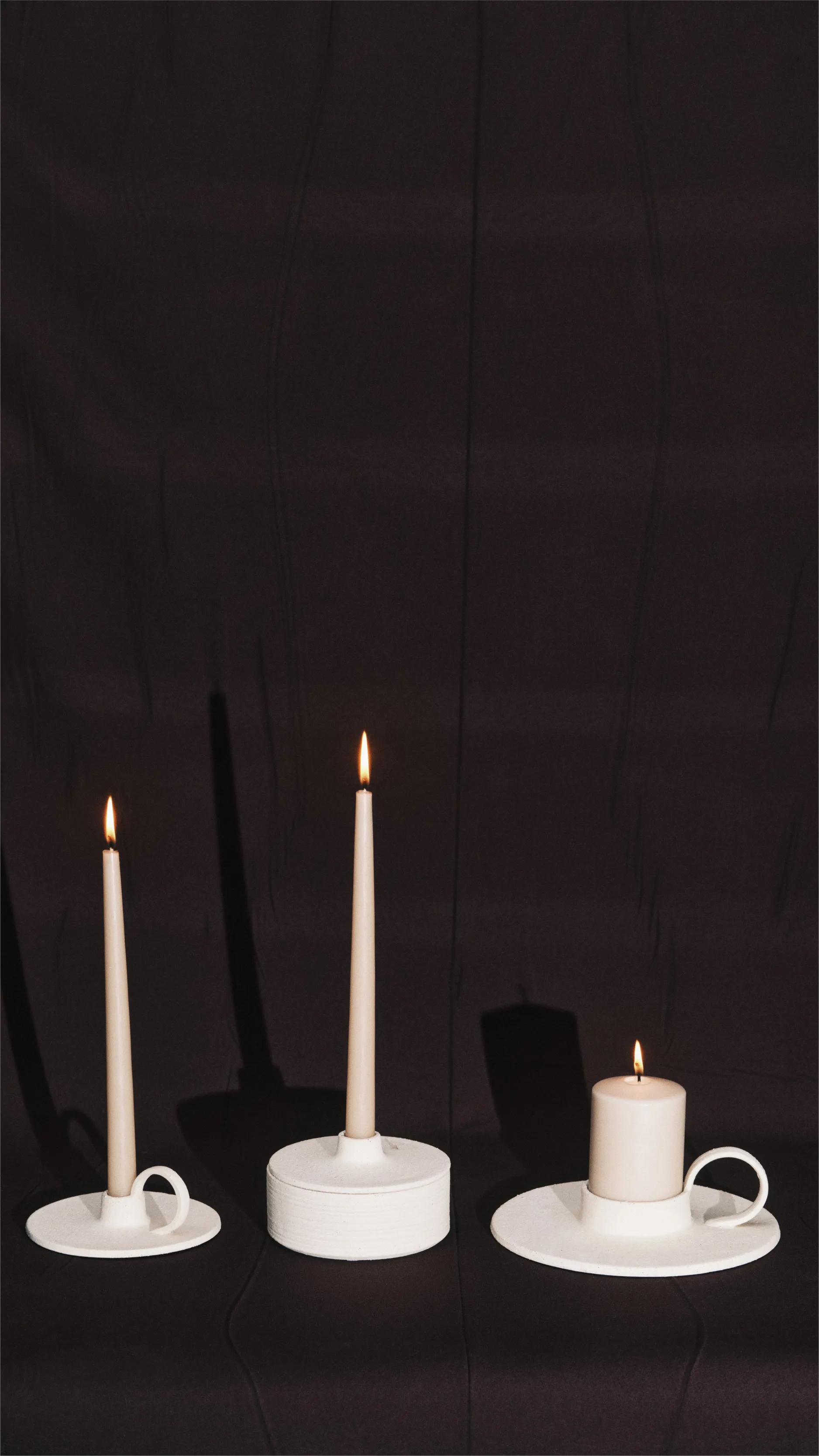 Portacandele Mira L, Beige Serax