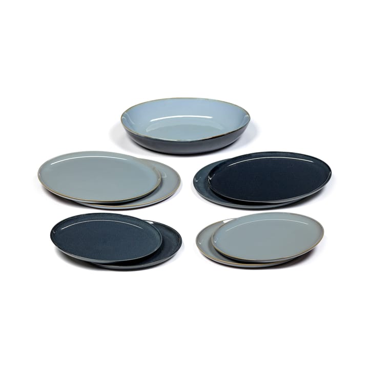 Set da cena Terres de Rêves, 9 pezzi, Smokey blue, blu scuro Serax