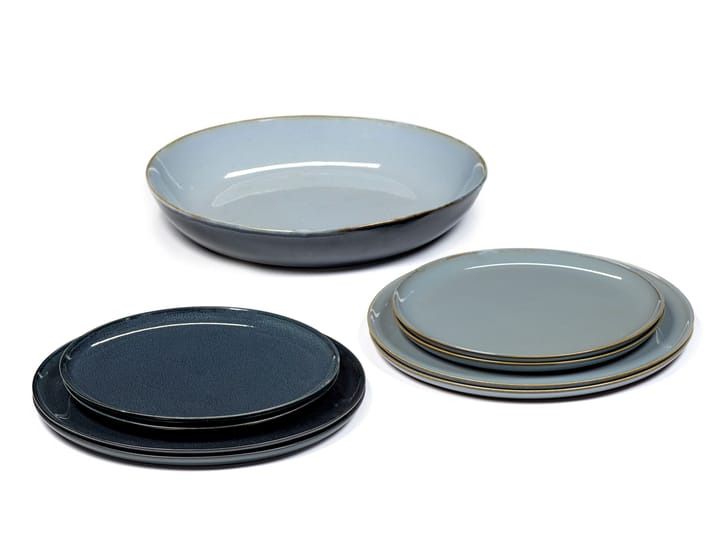Set da cena Terres de Rêves, 9 pezzi, Smokey blue, blu scuro Serax