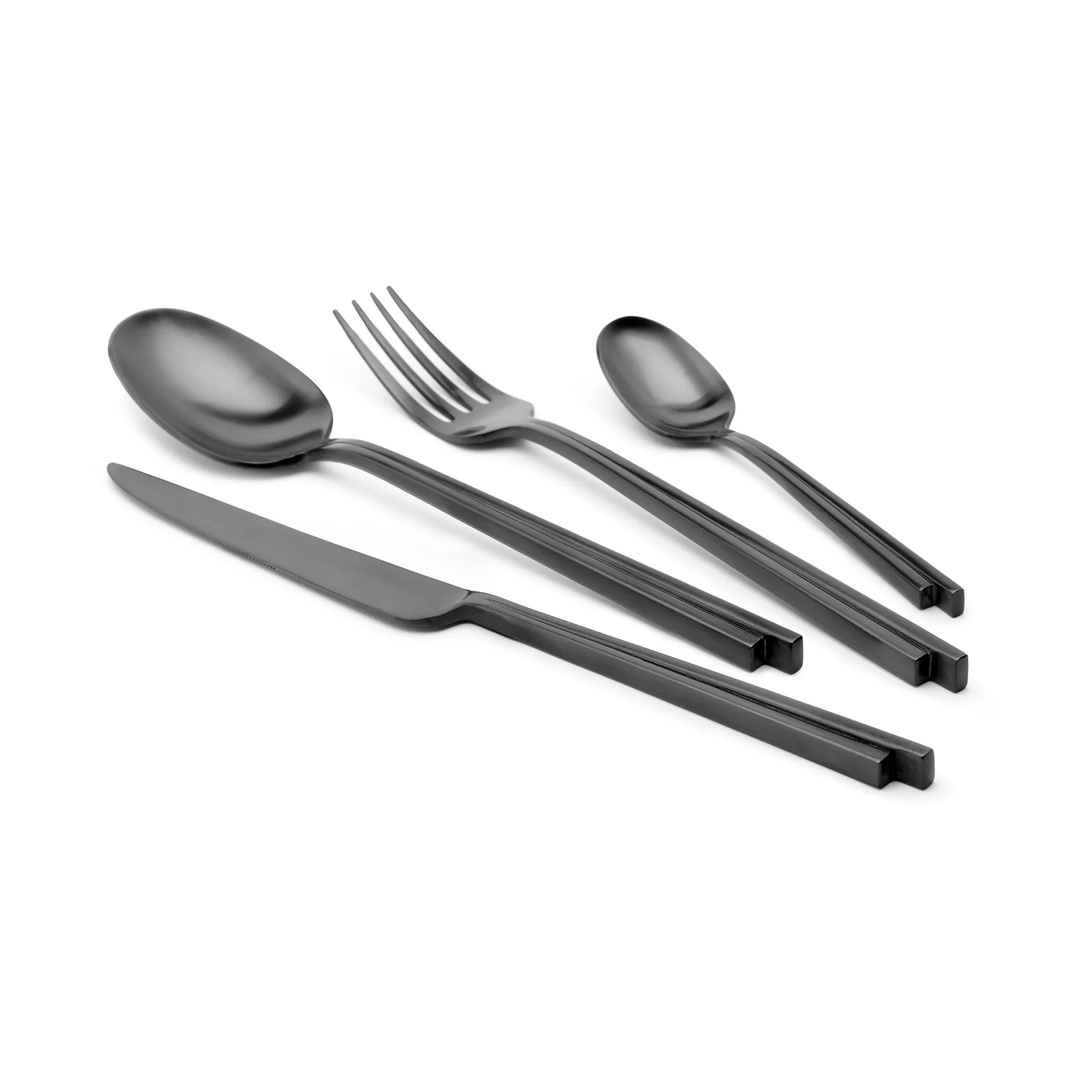 Set di posate Dune confezione regalo da 24 pezzi, Black Serax