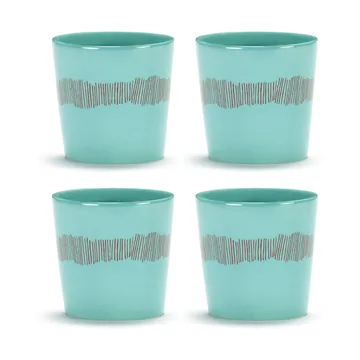 Tazza da caffè Ottolenghi Feast 25 cl confezione da 4 - Azure stripes-red - Serax