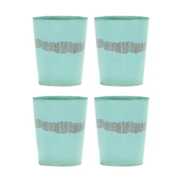 Tazza da tè Ottolenghi Feast 33 cl confezione da 4 - Azure stripes-red - Serax