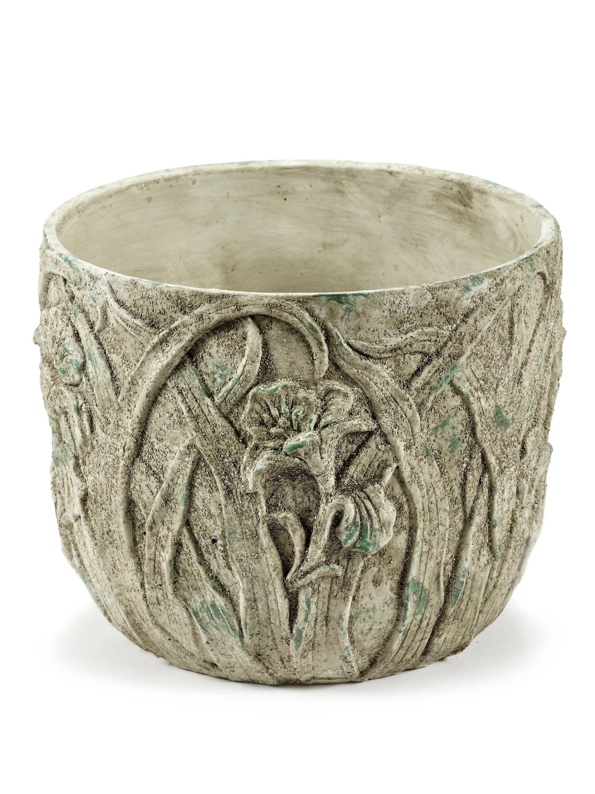 Vaso da fiori Rustic con motivo floreale M 25,5 cm, Grigio Serax